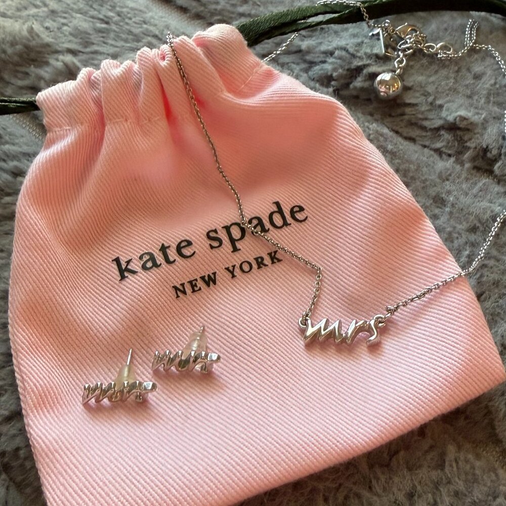 Kate Spade Mrs. Necklace & Earrings Bundle